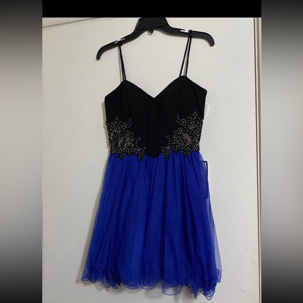 Macy's Black and Blue Prom Dress
